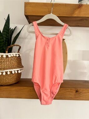 Old Navy Girls' Coral Pink One-Piece Swimsuit